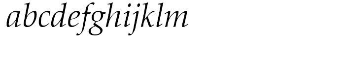 Palatino Light Italic Font LOWERCASE