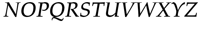 Palatino Medium Italic Font UPPERCASE