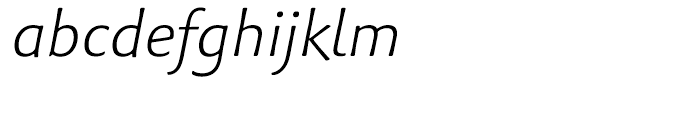Palatino Sans Informal Light Italic Font LOWERCASE