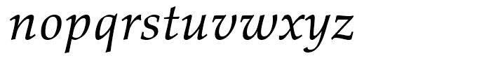 Palatino eText Italic Font LOWERCASE