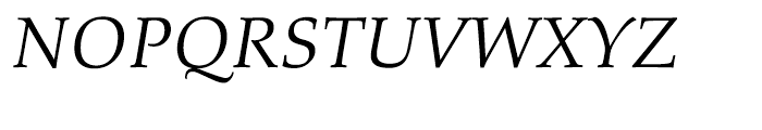 Palatino nova Italic Font UPPERCASE