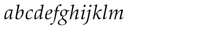 Palatino nova Italic Font LOWERCASE