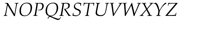 Palatino nova Light Italic Font UPPERCASE