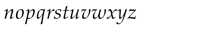 Palatino nova Paneuropean Italic Font LOWERCASE