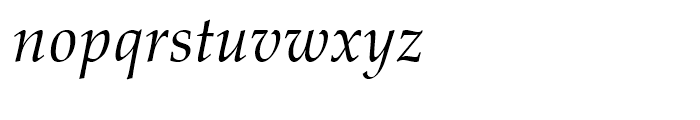 Palladio Regular Italic Font LOWERCASE