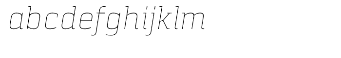 Pancetta Serif Pro Thin Italic Font LOWERCASE