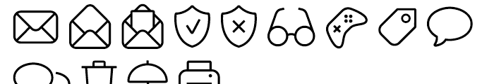 Panton Icons B Regular Font LOWERCASE