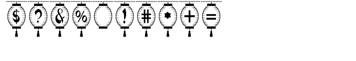 Paper Lanterns Regular Font OTHER CHARS
