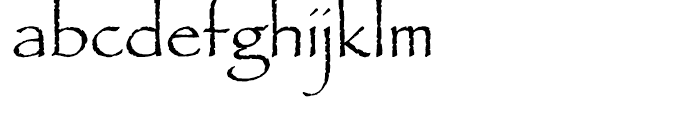 Papyrus Regular Font LOWERCASE