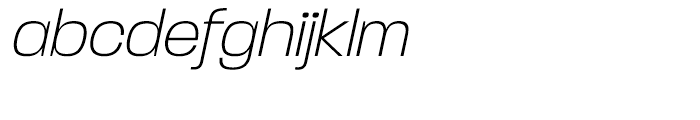 Paralucent Extra Light Italic Font LOWERCASE