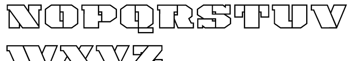 Payload Wide Outline Font UPPERCASE