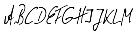 Pablo Handwriting Regular Font UPPERCASE