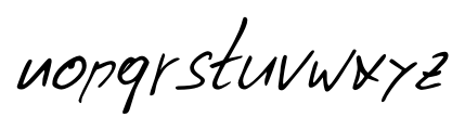 Pablo Handwriting Regular Font LOWERCASE