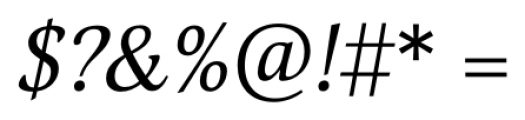 Pallada Italic Font OTHER CHARS