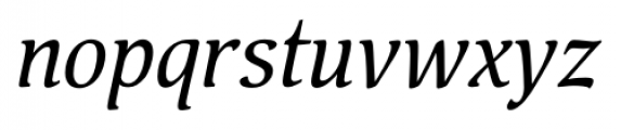 Pallada Italic Font LOWERCASE