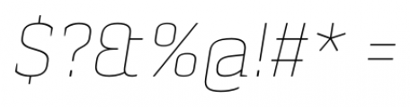 Pancetta Serif Pro Thin Italic Font OTHER CHARS