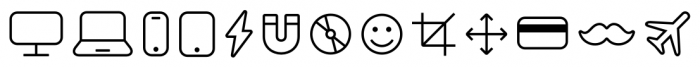 Panton Icons A Regular Font UPPERCASE