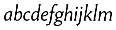 Paradigm Pro Light Italic Font LOWERCASE