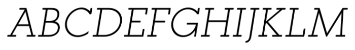 Paralex Thin Italic Font UPPERCASE