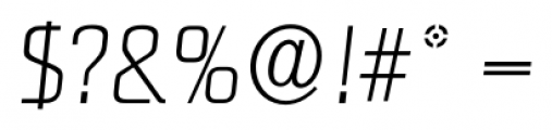 Pasadena Serial Xlight Italic Font OTHER CHARS