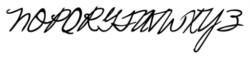 Pascal Handwriting Regular Font UPPERCASE