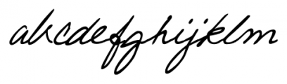 Pascal Handwriting Regular Font LOWERCASE