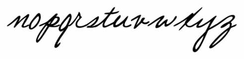Pascal Handwriting Regular Font LOWERCASE