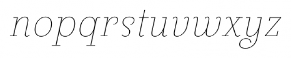 Pauline Didone Thin Italic Font LOWERCASE