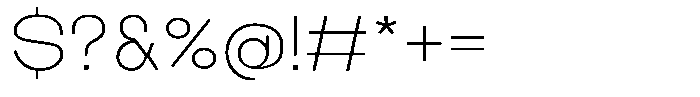Pace Form Thin Font OTHER CHARS