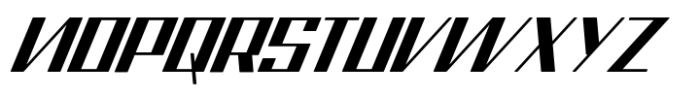 Pace Regular Slanted Font UPPERCASE