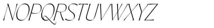 Pahin Display Extralight Italic Font UPPERCASE