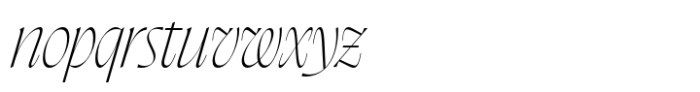 Pahin Display Extralight Italic Font LOWERCASE