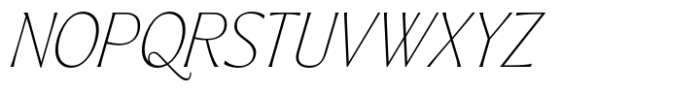 Pahin Text Extralight Italic Font UPPERCASE