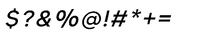 Painite Medium Italic Font OTHER CHARS