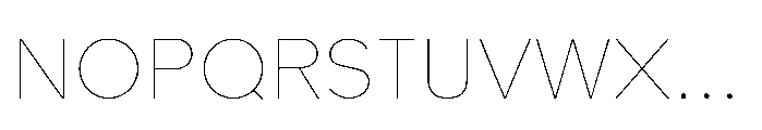 Painite Thin Font UPPERCASE