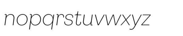 Pais Alt Extra Light Italic Font LOWERCASE