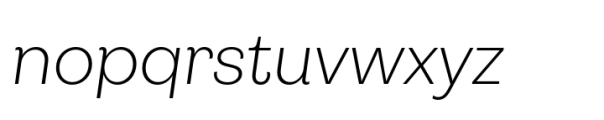 Pais Alt Light Italic Font LOWERCASE