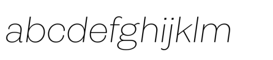 Pais Extra Light Italic Font LOWERCASE