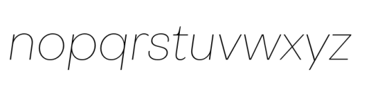 Pais Thin Italic Font LOWERCASE