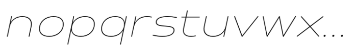 Paisal Rounded Thin Italic Font LOWERCASE