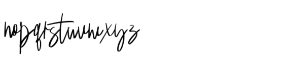 Pakody Signature Font LOWERCASE