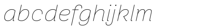 Paksa Thin Italic Font LOWERCASE