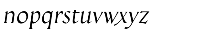 Palaestra Oblique Font LOWERCASE