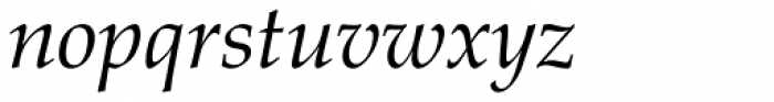 Palatino Italic Font LOWERCASE