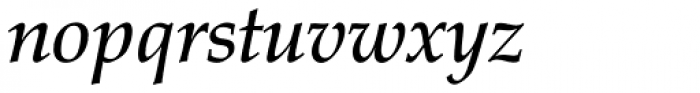 Palatino Medium Italic Font LOWERCASE