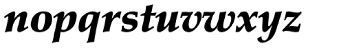 Palatino Pro Black Italic Font LOWERCASE
