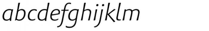 Palatino Sans Pro Informal Light Italic Font LOWERCASE