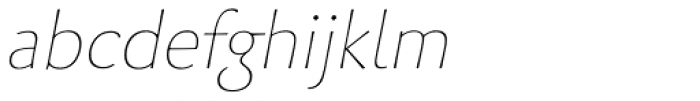 Palatino Sans Pro UltraLight Italic Font LOWERCASE