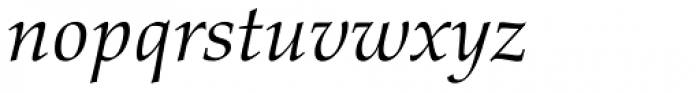 Palatino nova Pro Italic Font LOWERCASE