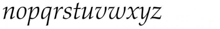 Palatino nova Pro Light Italic Font LOWERCASE